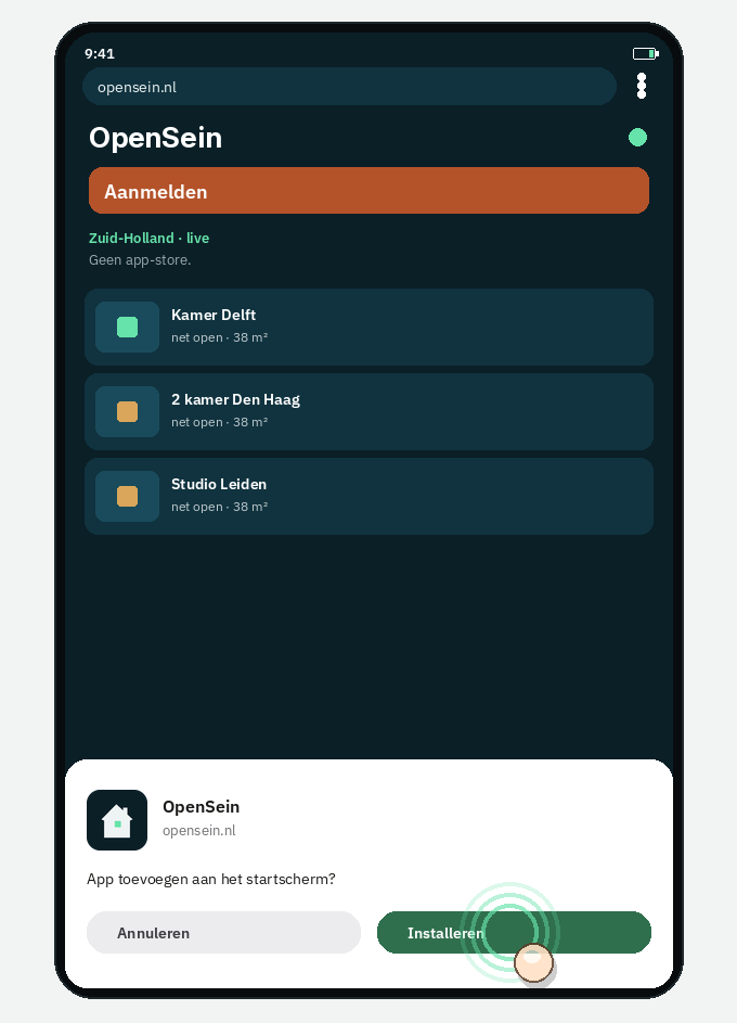 Android, stap 4: Tik op Installeren