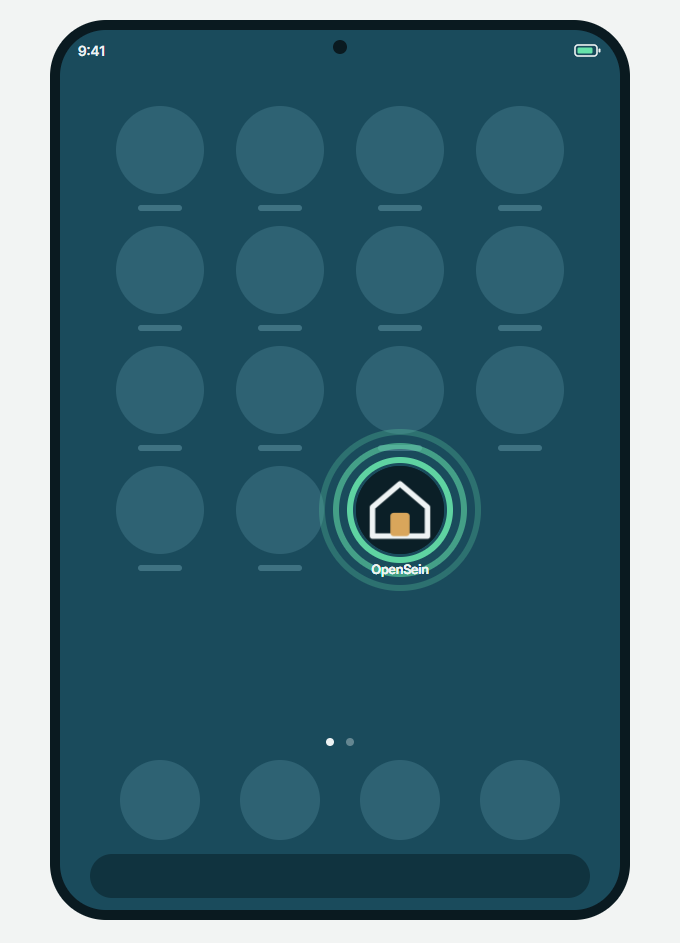 Android, step 5: Done. OpenSein sits between your apps